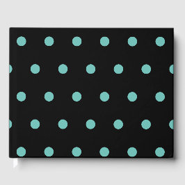 Polka Dot Gastenboek (Zwart & Aqua)