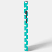 Polka dot genaamd blauwgroen aqua Case-Mate iPhone case (Achterkant / Links)
