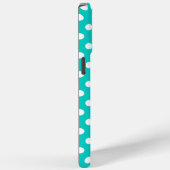 Polka dot genaamd blauwgroen aqua Case-Mate iPhone case (Achterkant / Rechts)