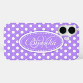Polka dot genaamd paarse ipad case (Achterkant (horizontaal))