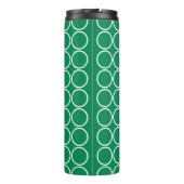 POLKA DOT Geometric Gepersonaliseerd Monogram Gree Thermosbeker (Achterkant)