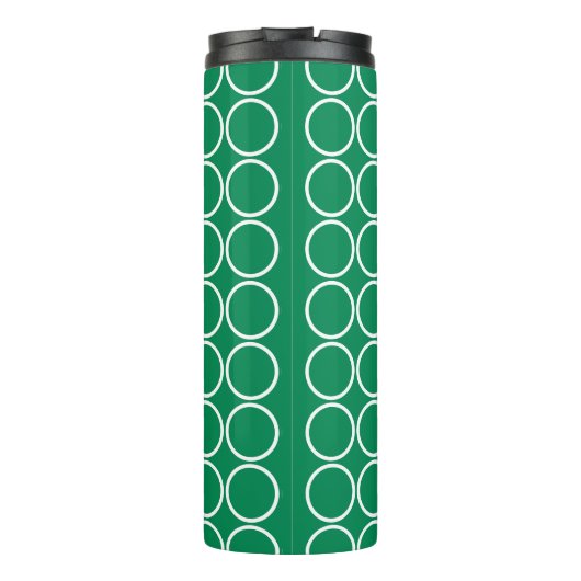 POLKA DOT Geometric Gepersonaliseerd Monogram Gree Thermosbeker (Achterkant)