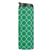 POLKA DOT Geometric Gepersonaliseerd Monogram Gree Thermosbeker (Geroteerd rechts)
