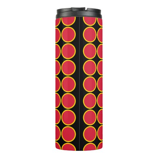 POLKA DOT Geometrische monogram Gepersonaliseerd R Thermosbeker (Achterkant)