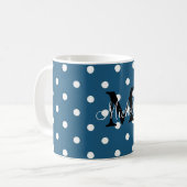 Polka Dot gepersonaliseerd Koffiemok (Voorkant links)