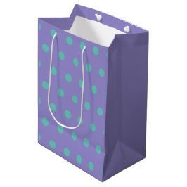 Polka Dot Gift Bag (Lavendel & Aqua) Medium Cadeauzakje