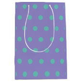 Polka Dot Gift Bag (Lavendel & Aqua) Medium Cadeauzakje (Voorkant)