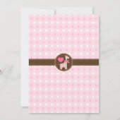 Polka Dot Giraffe Baby Fotogeboorteaankondiging Aankondiging (Achterkant)