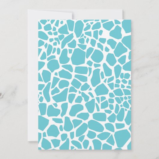 Polka Dot Giraffe Baby shower Uitnodiging (jongen) (Achterkant)