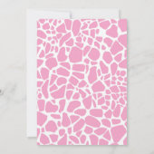 Polka Dot Giraffe Baby shower Uitnodiging (meisje) (Achterkant)