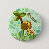 Polka Dot Giraffe Ronde Button 5,7 Cm (Voorkant)