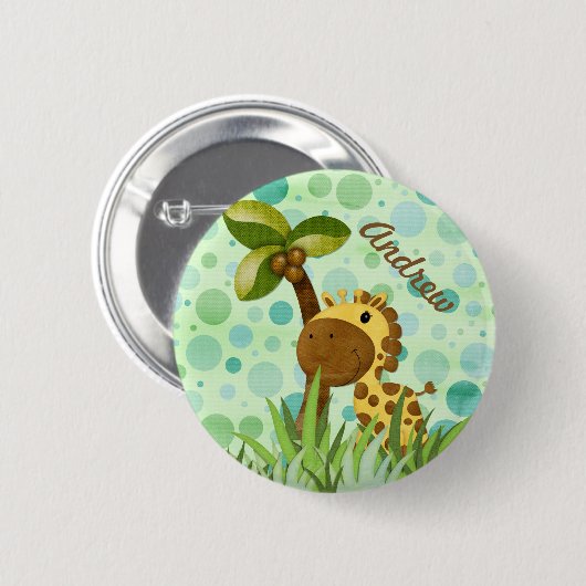 Polka Dot Giraffe Ronde Button 5,7 Cm (Voorkant /achterkant)
