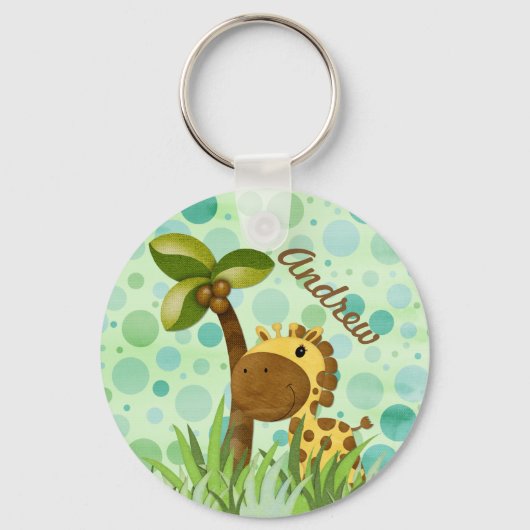 Polka Dot Giraffe Sleutelhanger (Voorkant)