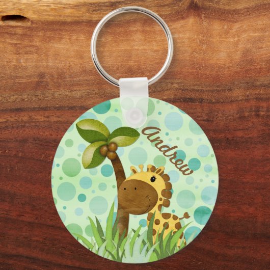 Polka Dot Giraffe Sleutelhanger (Voorkant)