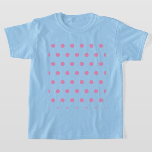 Polka Dot Girl's T-shirt (Aqua & Pink) (Laagn)
