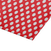 Polka Dot Glass Cutting Board - Rood op wit Snijplank (Hoek)