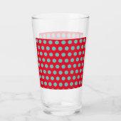 Polka Dot Glass Tumbler (rood en Aqua) (Achterkant)