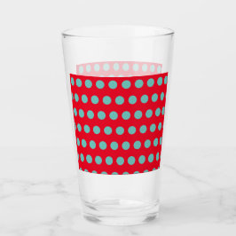 Polka Dot Glass Tumbler (rood en Aqua)