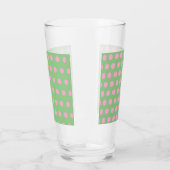 Polka Dot Glass Tumbler (Sage Green & Pastel Pink) (Links)