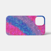 Polka Dot Glitter Pink Blue Paars Bi Pride iPhone Hoesje (Achterkant horizontaal)