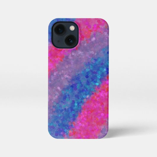 Polka Dot Glitter Pink Blue Paars Bi Pride iPhone Hoesje (Achterkant)