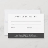 Polka Dot Gold Glitter Zakelijk Cadeaubon (Achterkant)