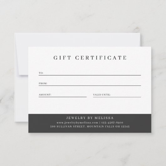 Polka Dot Gold Glitter Zakelijk Cadeaubon (Achterkant)