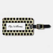 Polka Dot Gold Mrs. Bagagelabel (Voorkant horizontaal)