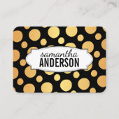 Polka Dot Gold Pattern Visitekaartje