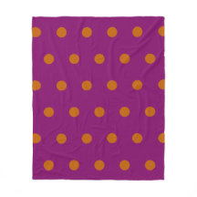 Polka Dot Gooi Deken (Deep Magenta & Sinaasappel)