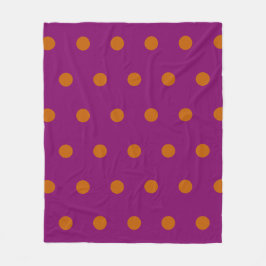Polka Dot Gooi Deken (Deep Magenta & Sinaasappel)