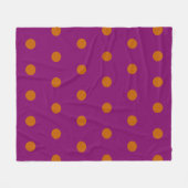 Polka Dot Gooi Deken (Deep Magenta & Sinaasappel) (Voorkant (Horizontaal))