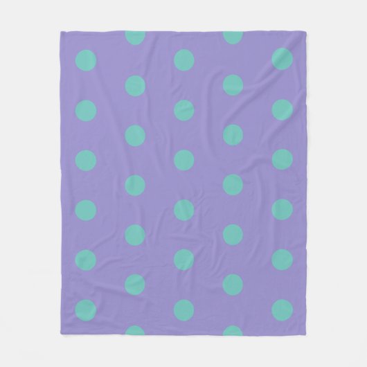 Polka Dot Gooi Deken (Lavendel & Aqua) (Voorkant)