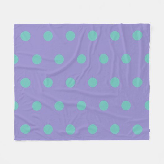 Polka Dot Gooi Deken (Lavendel & Aqua) (Voorkant (Horizontaal))