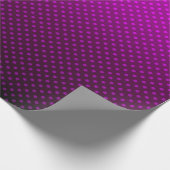 Polka dot gradiënt paarse zwarte kleuren donkere a cadeaupapier (Hoek)