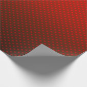 Polka dot gradiënt rode zwarte kleuren donkere afd cadeaupapier (Hoek)