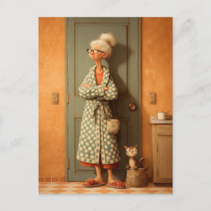 Polka Dot Granny Charm Briefkaart