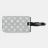 Polka Dot Gray and Yellow Monogram Bagagelabel (Achterkant horizontaal)