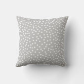 Polka Dot Gray en White Kussen (Achterkant)