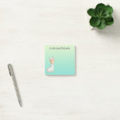 Polka dot green gepersonaliseerd lama post-it® notes (Kantoor)
