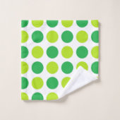 Polka Dot Greens Bad Handdoek (Wasdoekje)