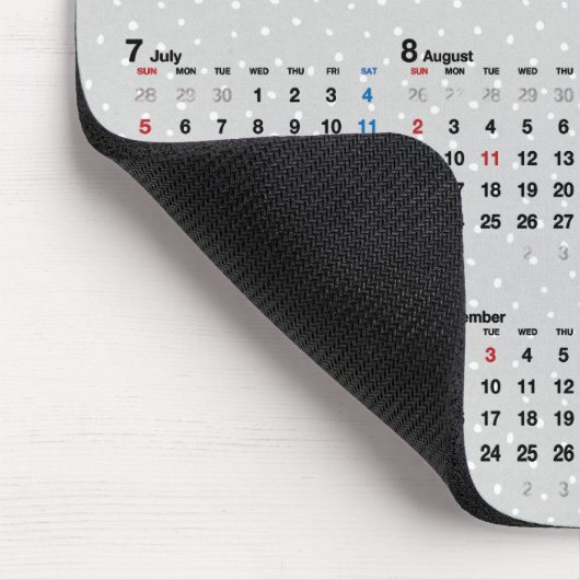 Polka Dot Grijs 2025 Kalender Muismat (Hoek)
