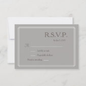 Polka dot grijs wit taupe minimalistische bruiloft kaart (Voorkant)