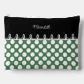 Polka dot groen en zwart met aangepaste naam etui (Voorkant)