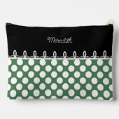 Polka dot groen en zwart met aangepaste naam etui (Achterkant)