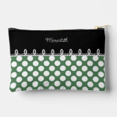 Polka dot groen en zwart met aangepaste naam etui (Achterkant)