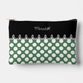 Polka dot groen en zwart met aangepaste naam etui (Voorkant)