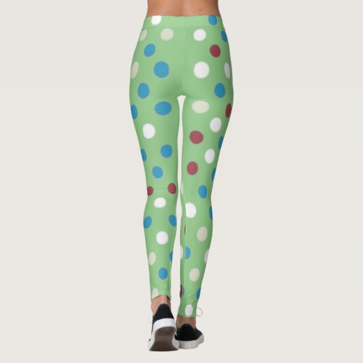 Polka Dot Groene Leggings (Achterkant)