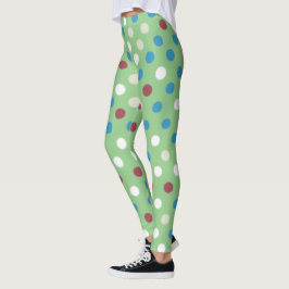 Polka Dot Groene Leggings