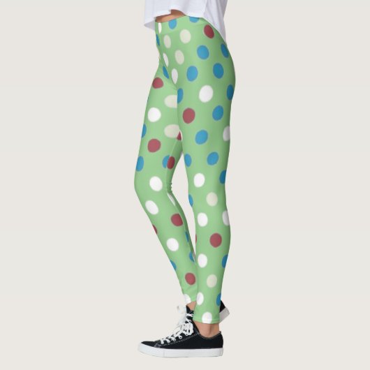 Polka Dot Groene Leggings (Links)